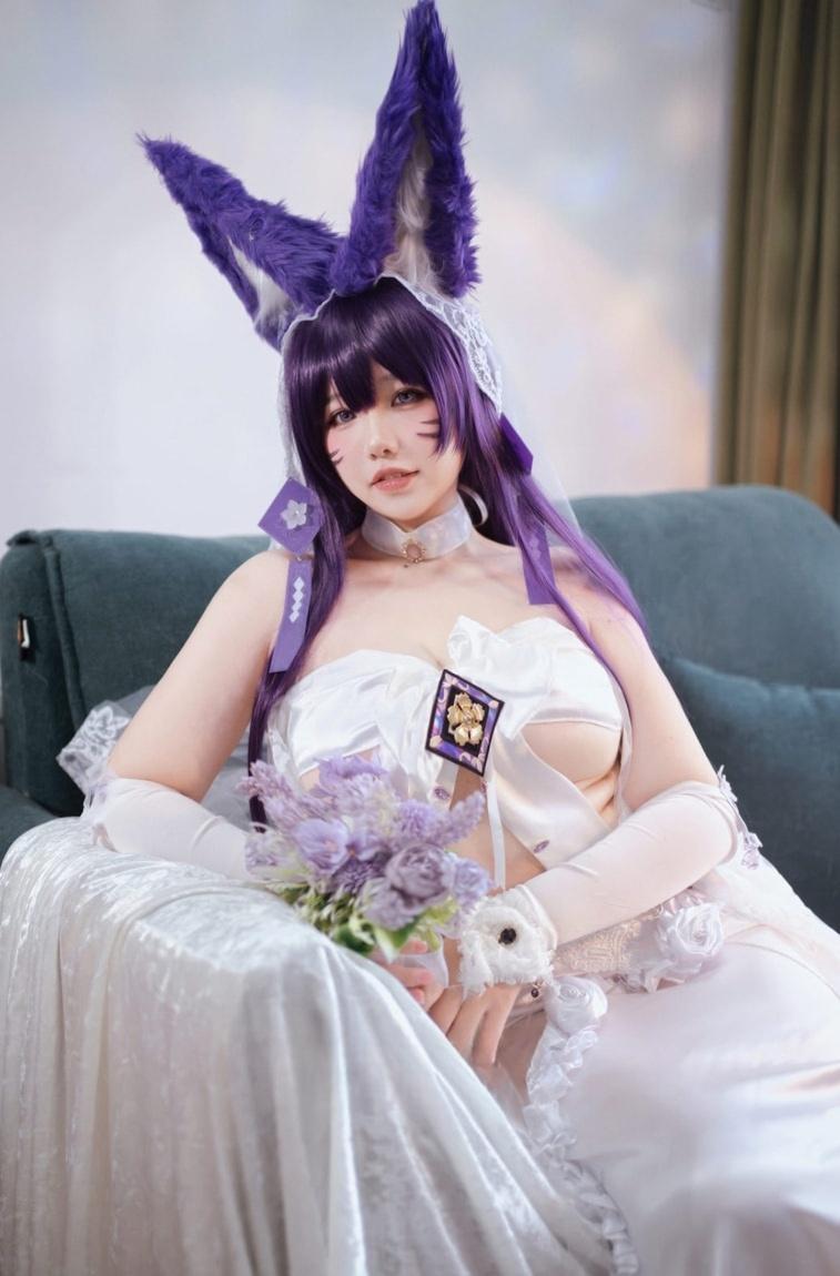 阿半今天很开心 碧蓝航线 武藏誓约花嫁 婚纱-超级漂亮